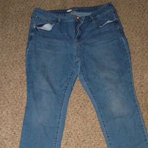 Old Navy Women's Straight Leg Jeans in Blue